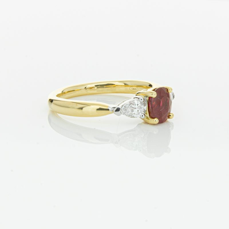 18ct Yellow Gold 1.17ct Ruby & Diamond Ayla Ring-Ring-Walker & Hall