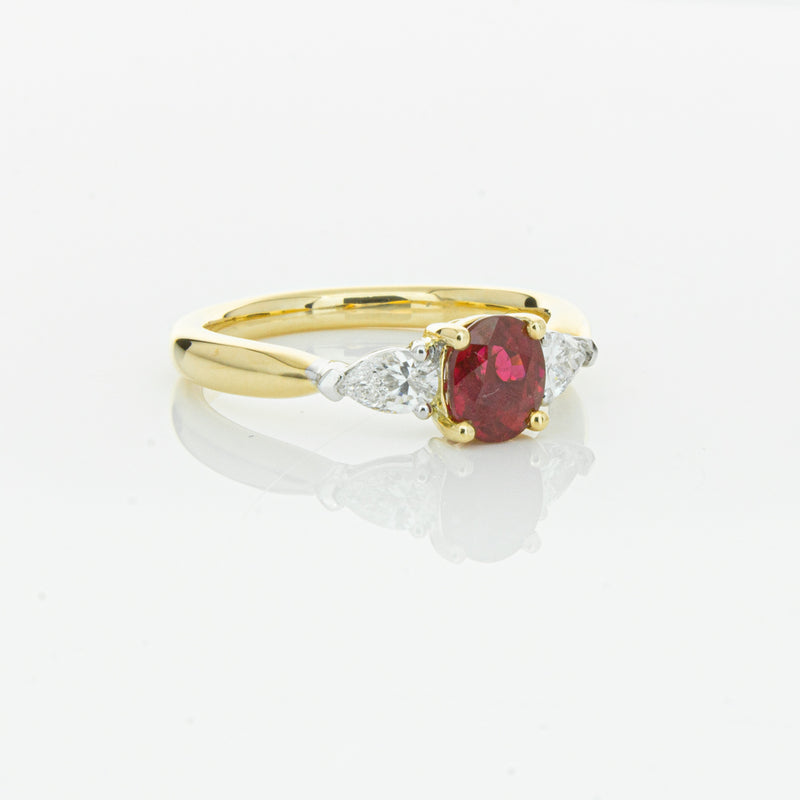 18ct Yellow Gold 1.17ct Ruby & Diamond Ayla Ring-Ring-Walker & Hall