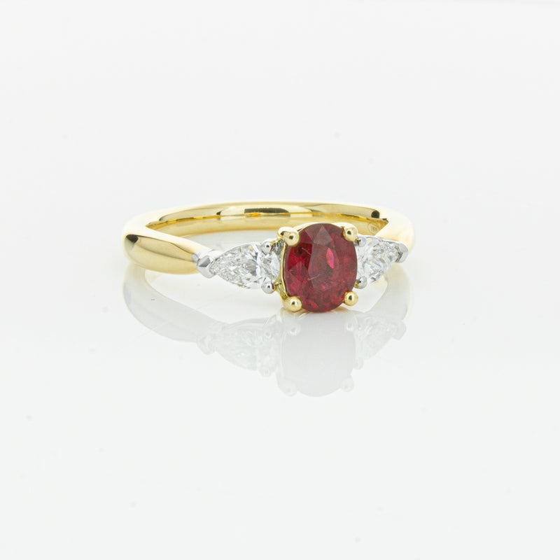 18ct Yellow Gold 1.17ct Ruby & Diamond Ayla Ring-Ring-Walker & Hall