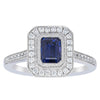 18ct White Gold Sapphire & Diamond Ring-Ring-Walker & Hall