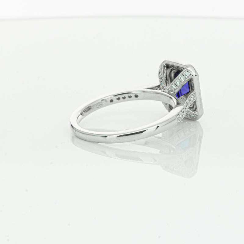 18ct White Gold Sapphire & Diamond Ring-Ring-Walker & Hall