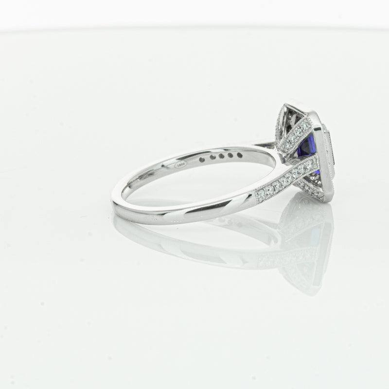 18ct White Gold Sapphire & Diamond Ring-Ring-Walker & Hall