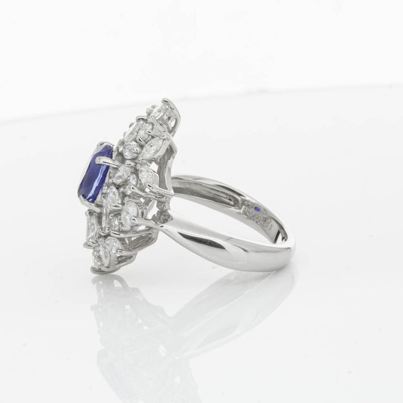 Deja Vu Platinum 2.11ct Sapphire & Diamond Ring-Ring-Walker & Hall