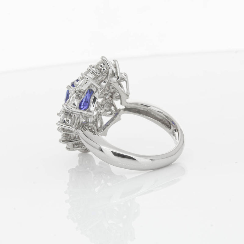 Deja Vu Platinum 2.11ct Sapphire & Diamond Ring-Ring-Walker & Hall