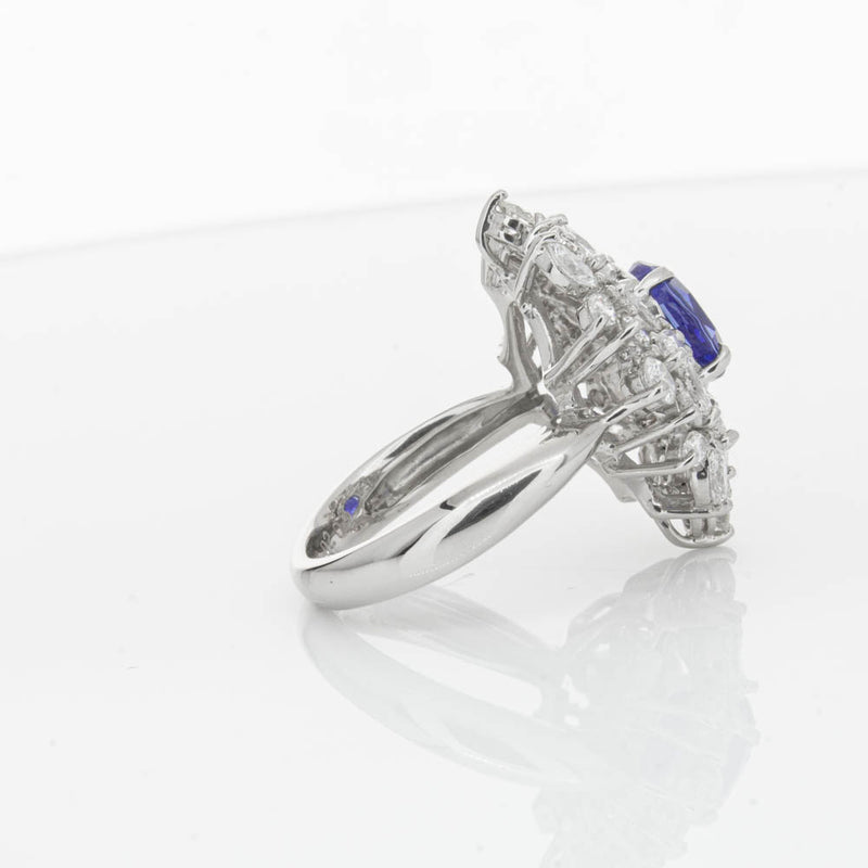 Deja Vu Platinum 2.11ct Sapphire & Diamond Ring-Ring-Walker & Hall
