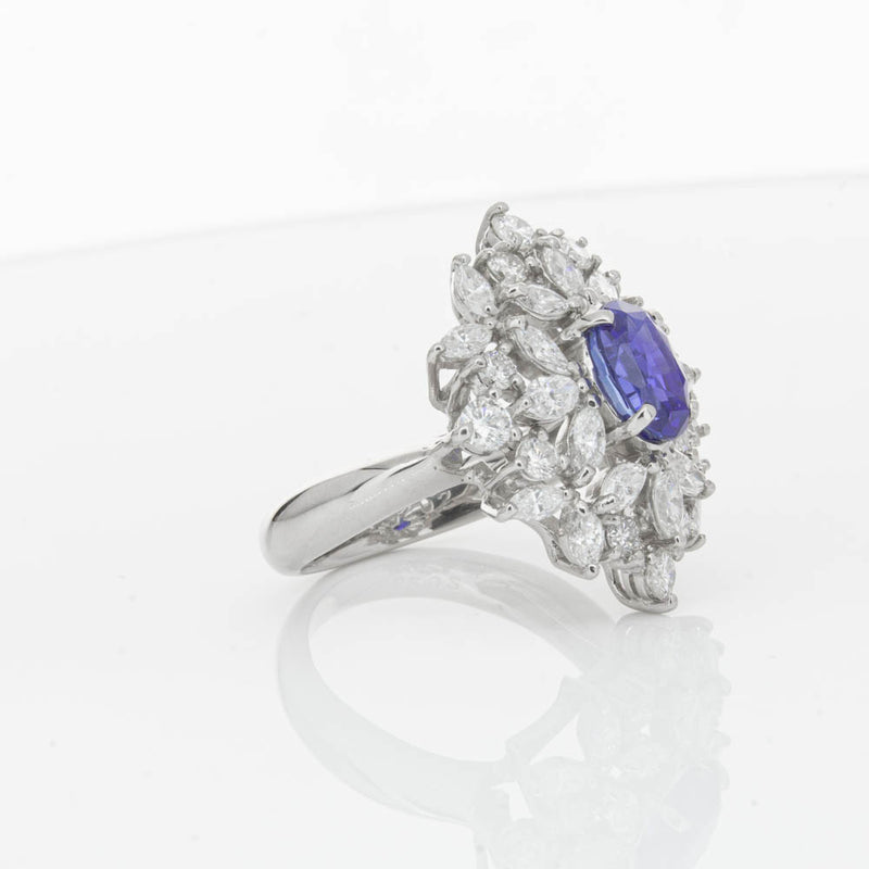 Deja Vu Platinum 2.11ct Sapphire & Diamond Ring-Ring-Walker & Hall