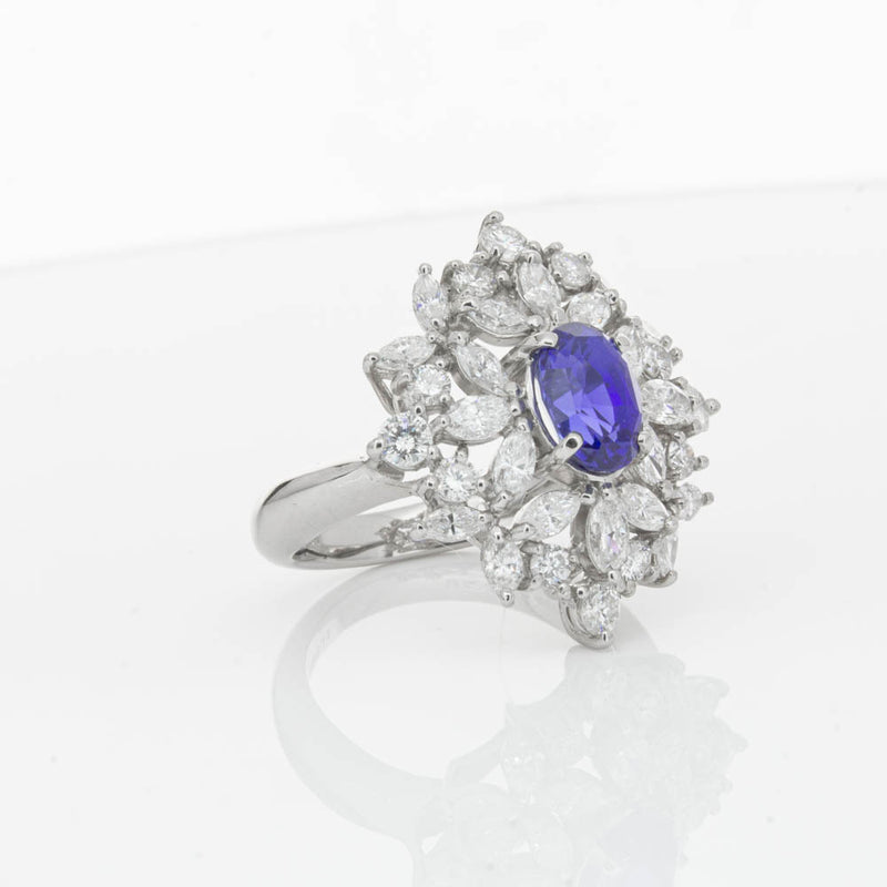 Deja Vu Platinum 2.11ct Sapphire & Diamond Ring-Ring-Walker & Hall