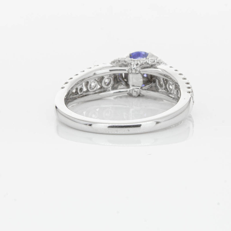 18ct White Gold 1.00ct Sapphire & Diamond Ring-Ring-Walker & Hall