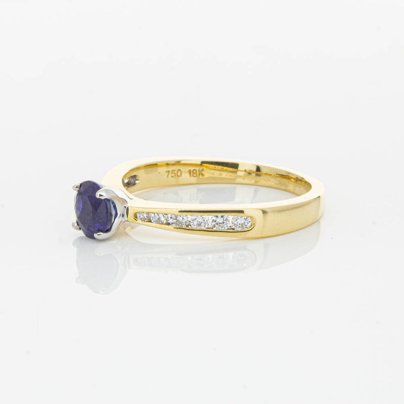 18ct Yellow Gold .72ct Sapphire & Diamond Ring-Ring-Walker & Hall