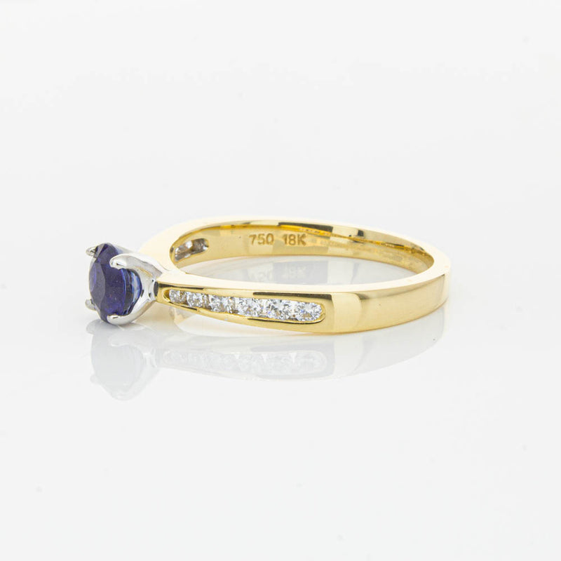18ct Yellow Gold .72ct Sapphire & Diamond Ring-Ring-Walker & Hall