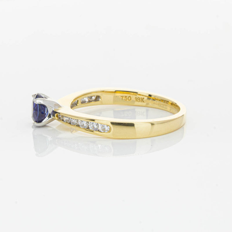 18ct Yellow Gold .72ct Sapphire & Diamond Ring-Ring-Walker & Hall