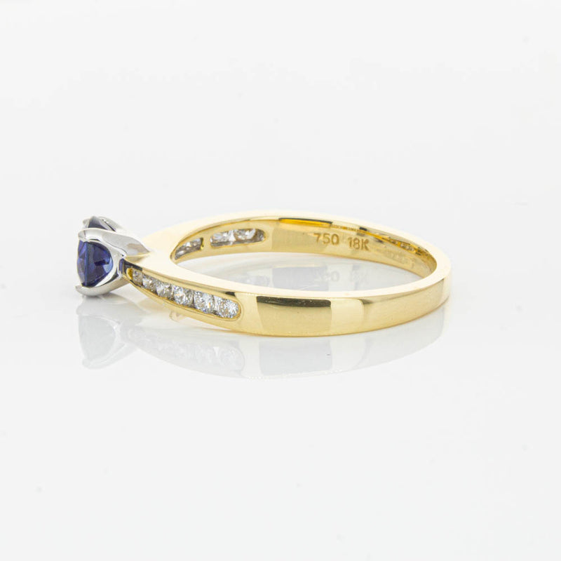 18ct Yellow Gold .72ct Sapphire & Diamond Ring-Ring-Walker & Hall