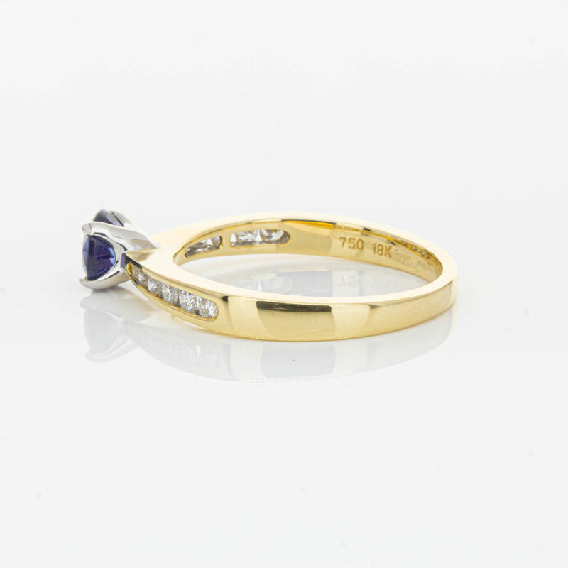 18ct Yellow Gold .72ct Sapphire & Diamond Ring-Ring-Walker & Hall