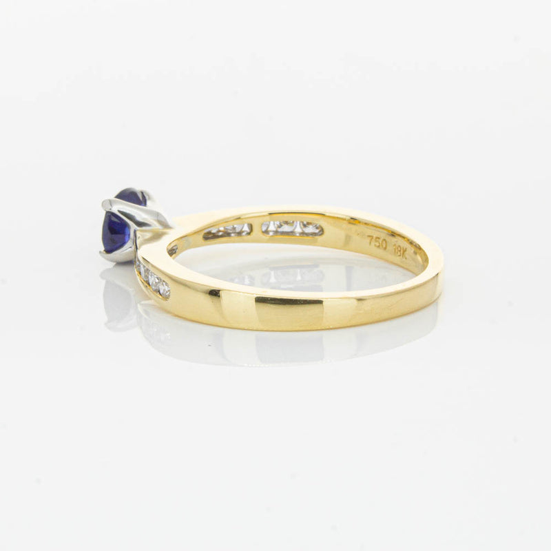 18ct Yellow Gold .72ct Sapphire & Diamond Ring-Ring-Walker & Hall