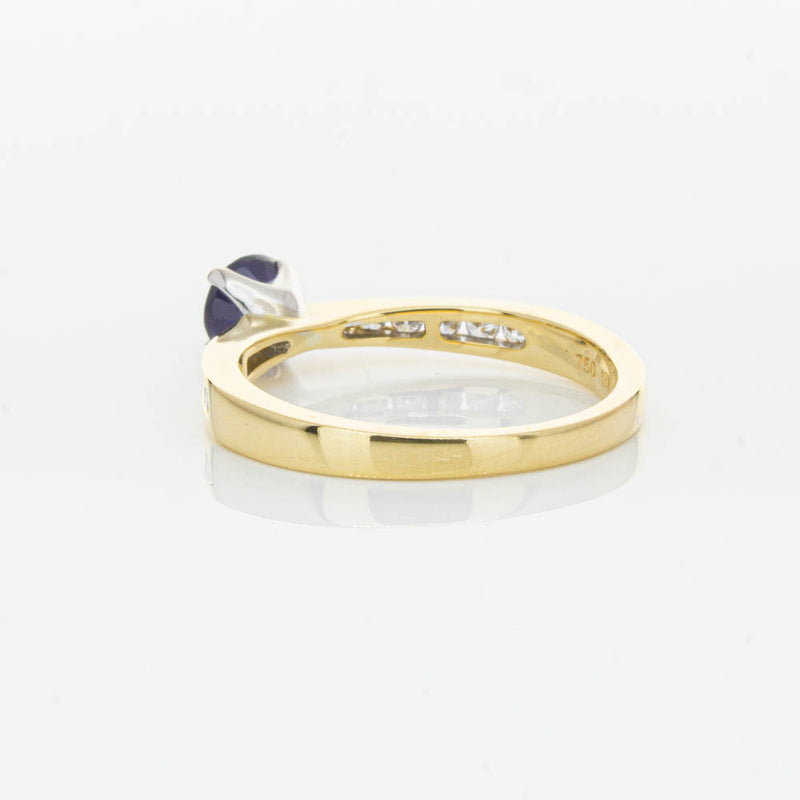 18ct Yellow Gold .72ct Sapphire & Diamond Ring-Ring-Walker & Hall