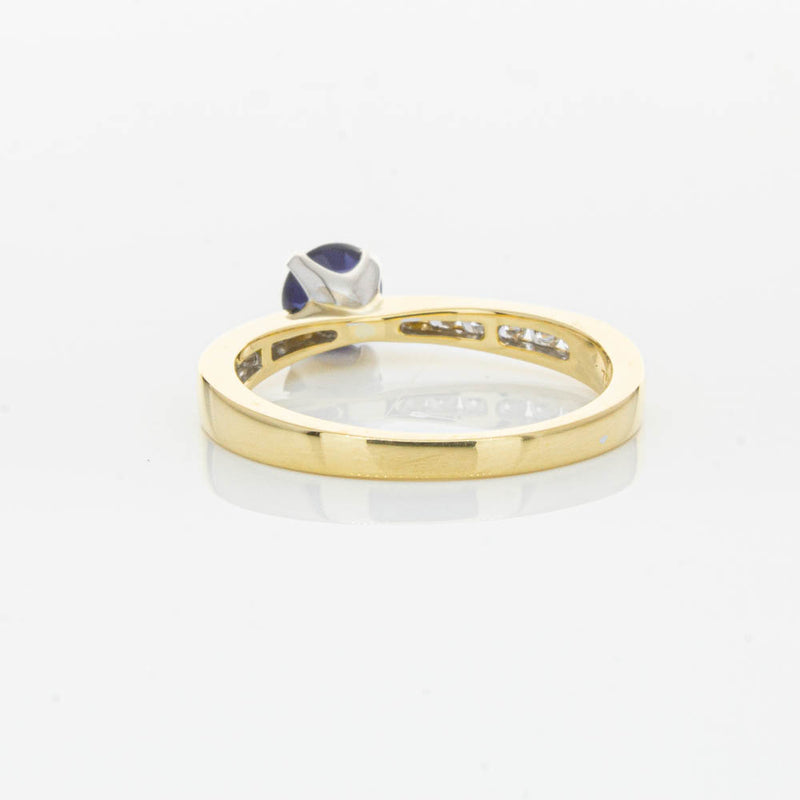 18ct Yellow Gold .72ct Sapphire & Diamond Ring-Ring-Walker & Hall