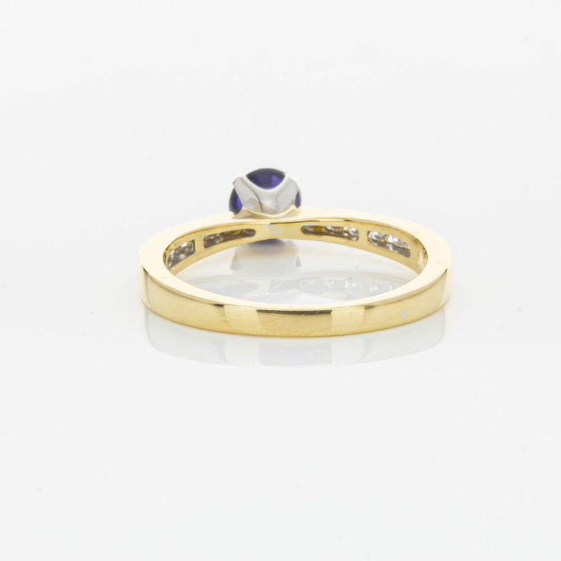 18ct Yellow Gold .72ct Sapphire & Diamond Ring-Ring-Walker & Hall