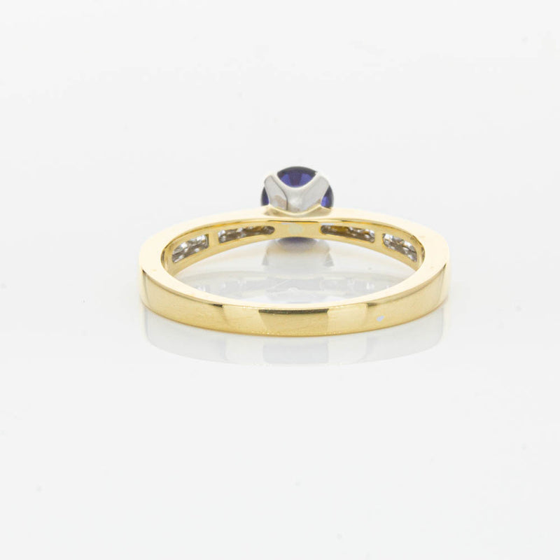 18ct Yellow Gold .72ct Sapphire & Diamond Ring-Ring-Walker & Hall