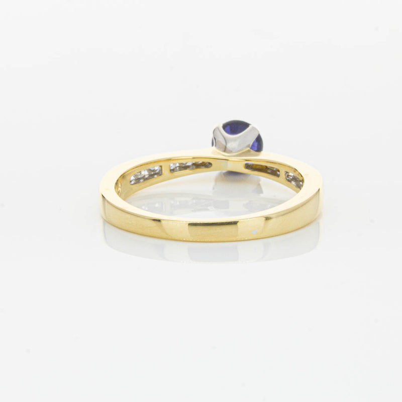 18ct Yellow Gold .72ct Sapphire & Diamond Ring-Ring-Walker & Hall