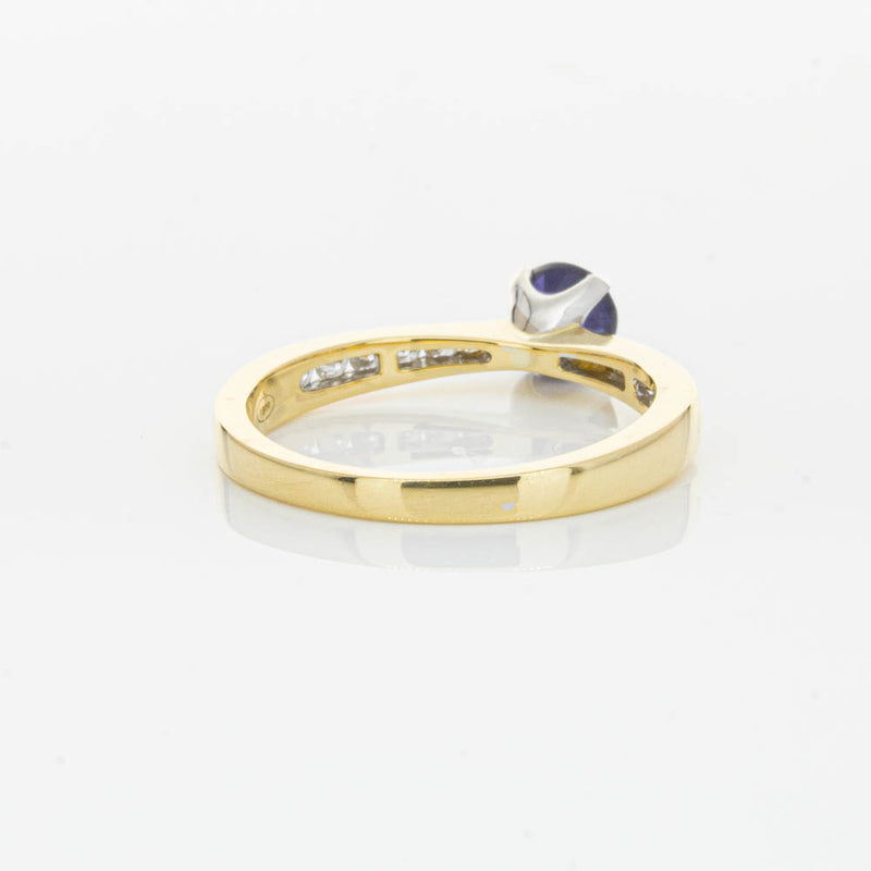 18ct Yellow Gold .72ct Sapphire & Diamond Ring-Ring-Walker & Hall