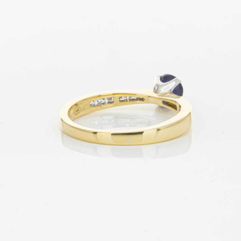 18ct Yellow Gold .72ct Sapphire & Diamond Ring-Ring-Walker & Hall