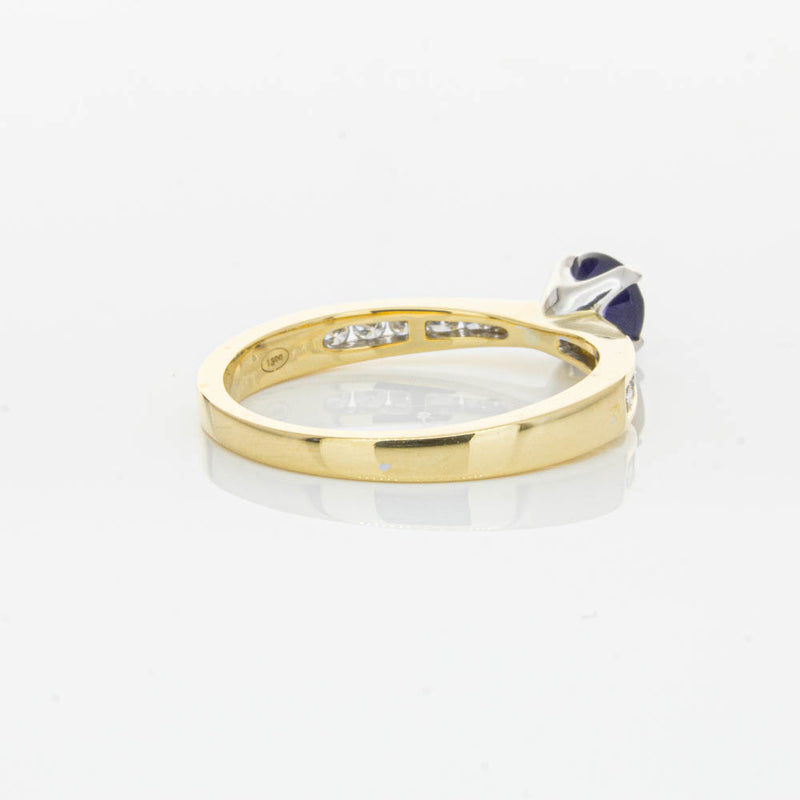 18ct Yellow Gold .72ct Sapphire & Diamond Ring-Ring-Walker & Hall