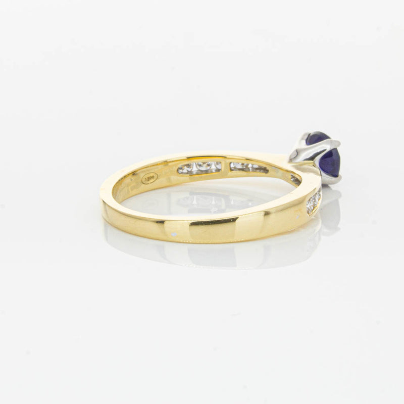 18ct Yellow Gold .72ct Sapphire & Diamond Ring-Ring-Walker & Hall