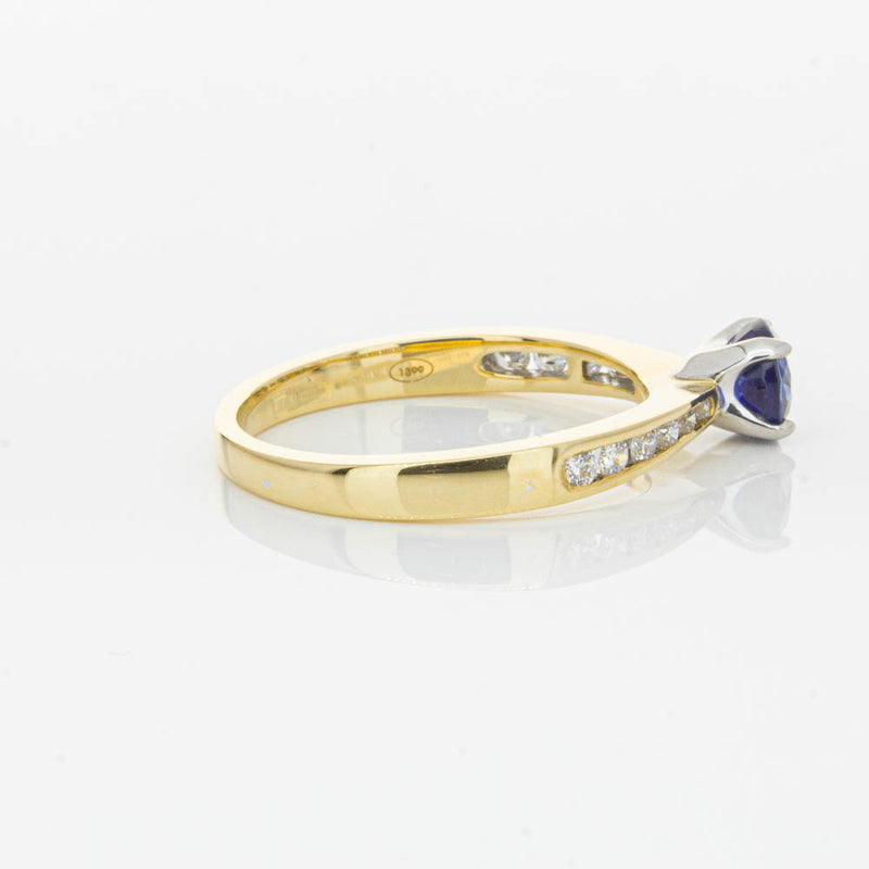 18ct Yellow Gold .72ct Sapphire & Diamond Ring-Ring-Walker & Hall
