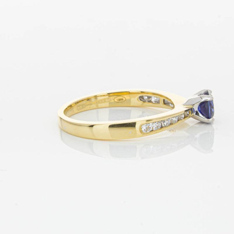 18ct Yellow Gold .72ct Sapphire & Diamond Ring-Ring-Walker & Hall