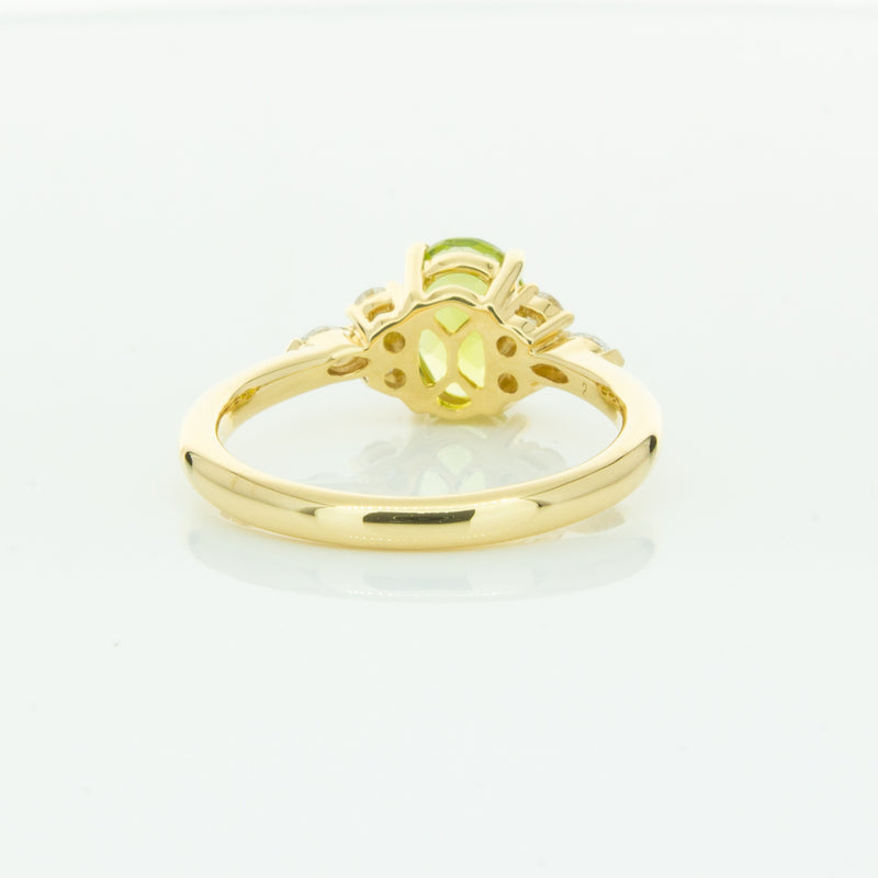 18ct Yellow Gold Peridot & Diamond Oriana Ring-Ring-Walker & Hall