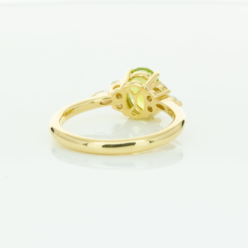 18ct Yellow Gold Peridot & Diamond Oriana Ring-Ring-Walker & Hall