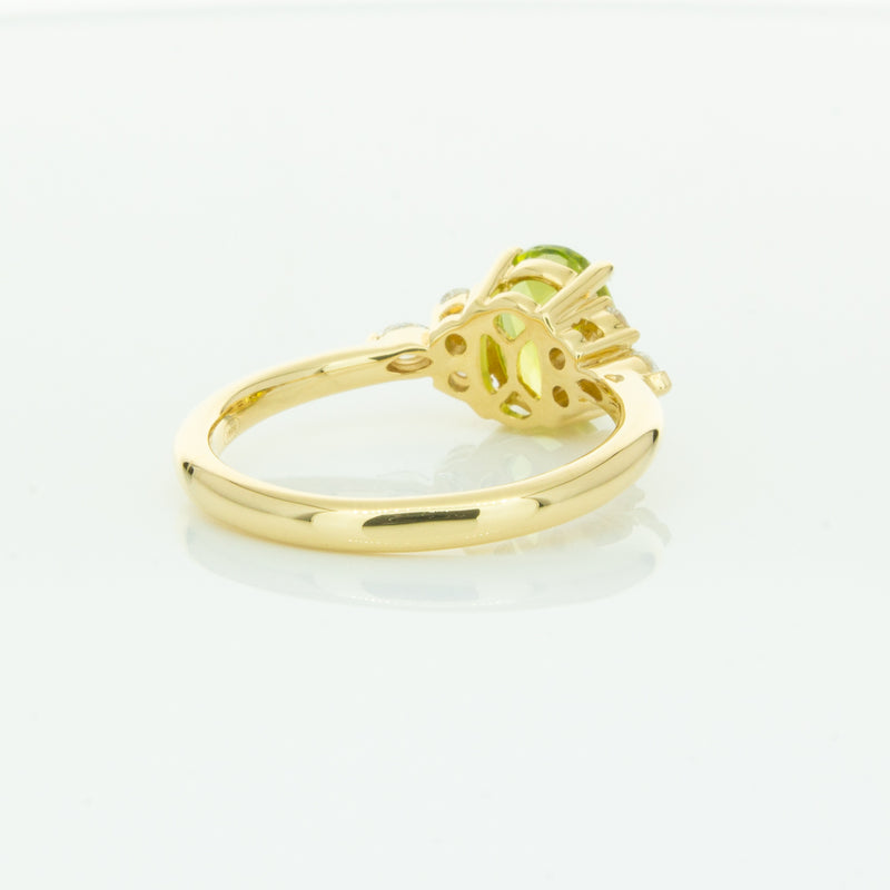 18ct Yellow Gold Peridot & Diamond Oriana Ring-Ring-Walker & Hall