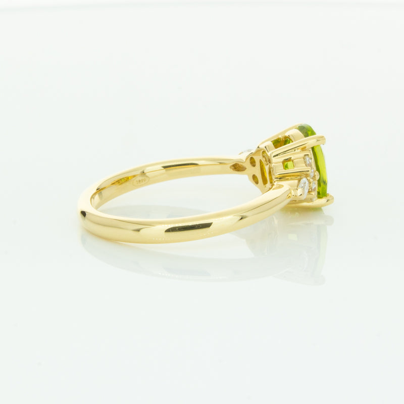18ct Yellow Gold Peridot & Diamond Oriana Ring-Ring-Walker & Hall