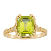 18ct Yellow Gold Peridot & Diamond Romanov Ring-Ring-Walker & Hall