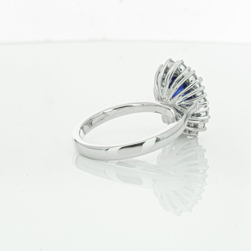 18ct White Gold Sapphire & Diamond Ring-Ring-Walker & Hall