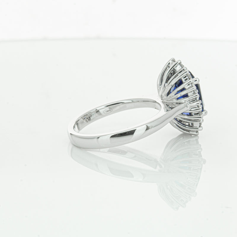 18ct White Gold Sapphire & Diamond Ring-Ring-Walker & Hall