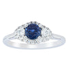 18ct White Gold Sapphire & Diamond Posie Ring-Ring-Walker & Hall