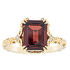 18ct Yellow Gold Garnet & Diamond Romanov Ring-Ring-Walker & Hall