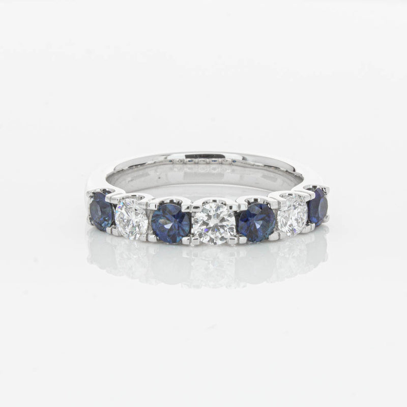 18ct White Gold .76ct Sapphire & Diamond Rialto Ring-Ring-Walker & Hall