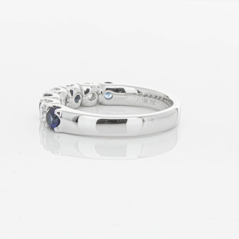 18ct White Gold .76ct Sapphire & Diamond Rialto Ring-Ring-Walker & Hall