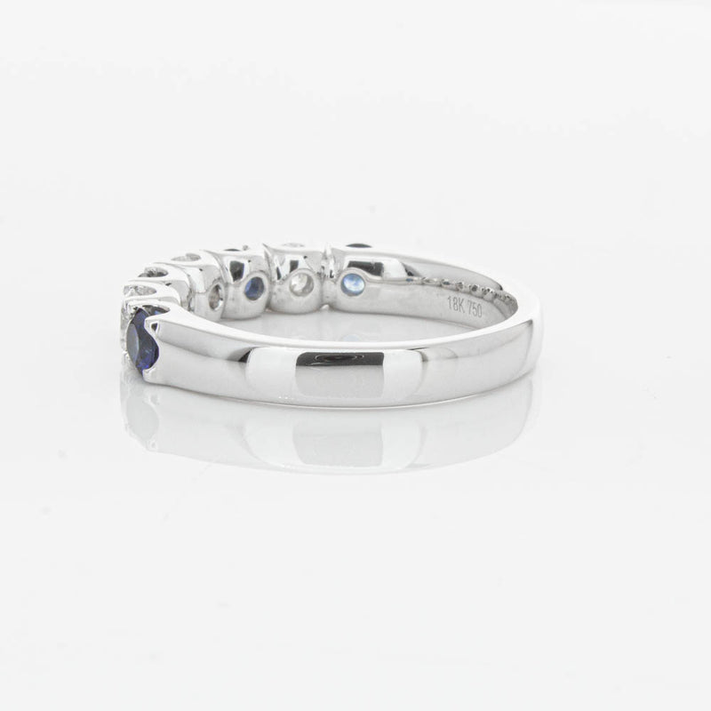 18ct White Gold .76ct Sapphire & Diamond Rialto Ring-Ring-Walker & Hall