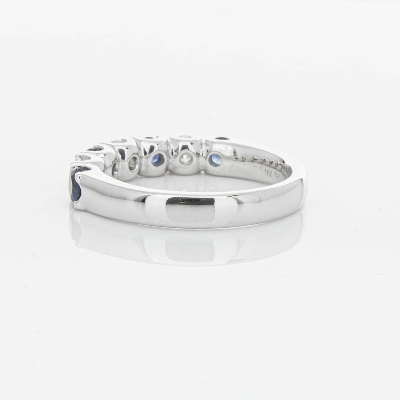 18ct White Gold .76ct Sapphire & Diamond Rialto Ring-Ring-Walker & Hall