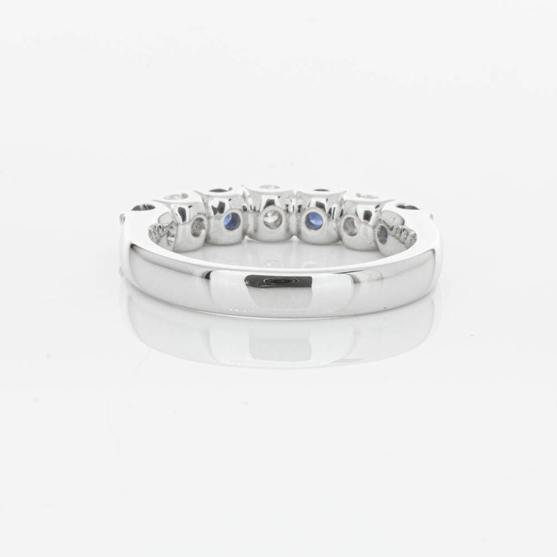 18ct White Gold .76ct Sapphire & Diamond Rialto Ring-Ring-Walker & Hall