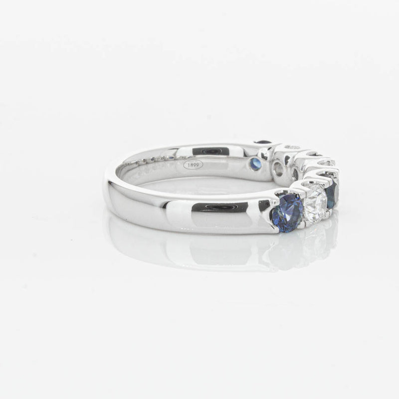 18ct White Gold .76ct Sapphire & Diamond Rialto Ring-Ring-Walker & Hall