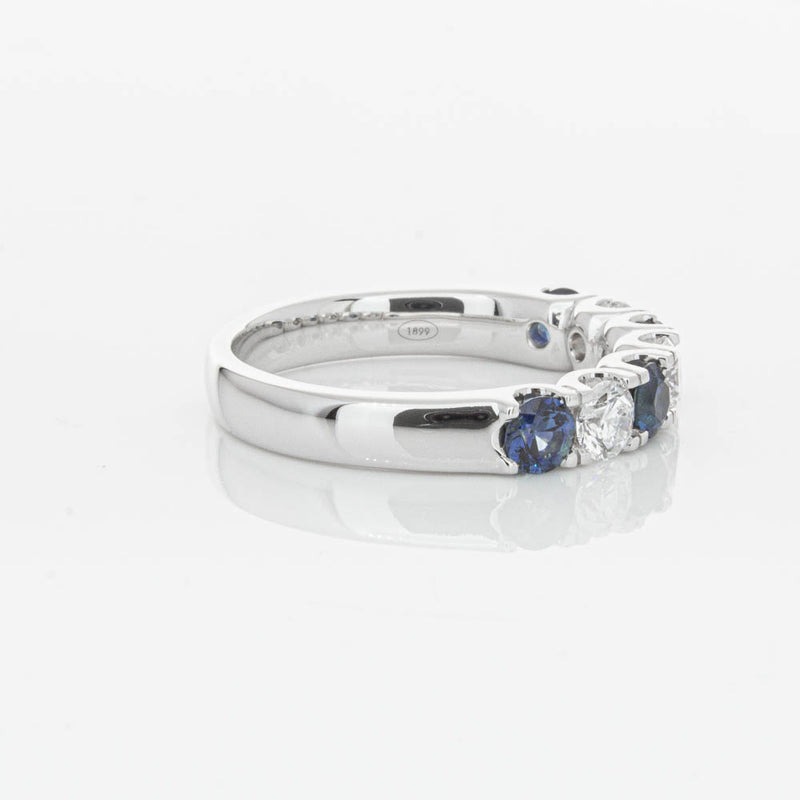 18ct White Gold .76ct Sapphire & Diamond Rialto Ring-Ring-Walker & Hall