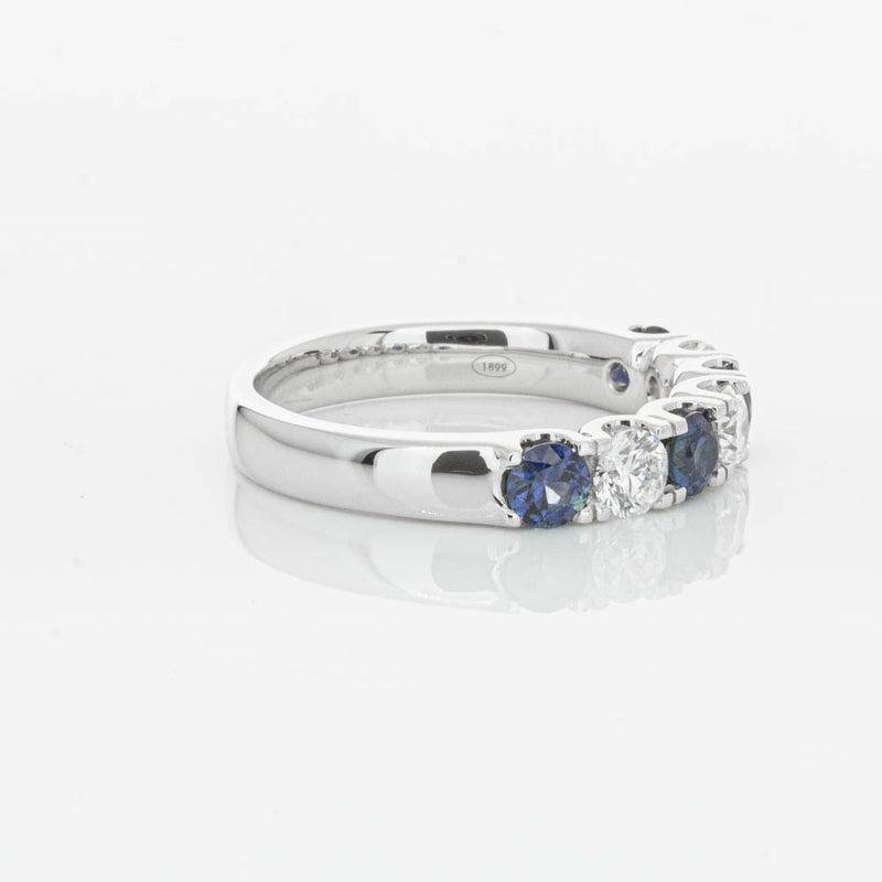 18ct White Gold .76ct Sapphire & Diamond Rialto Ring-Ring-Walker & Hall