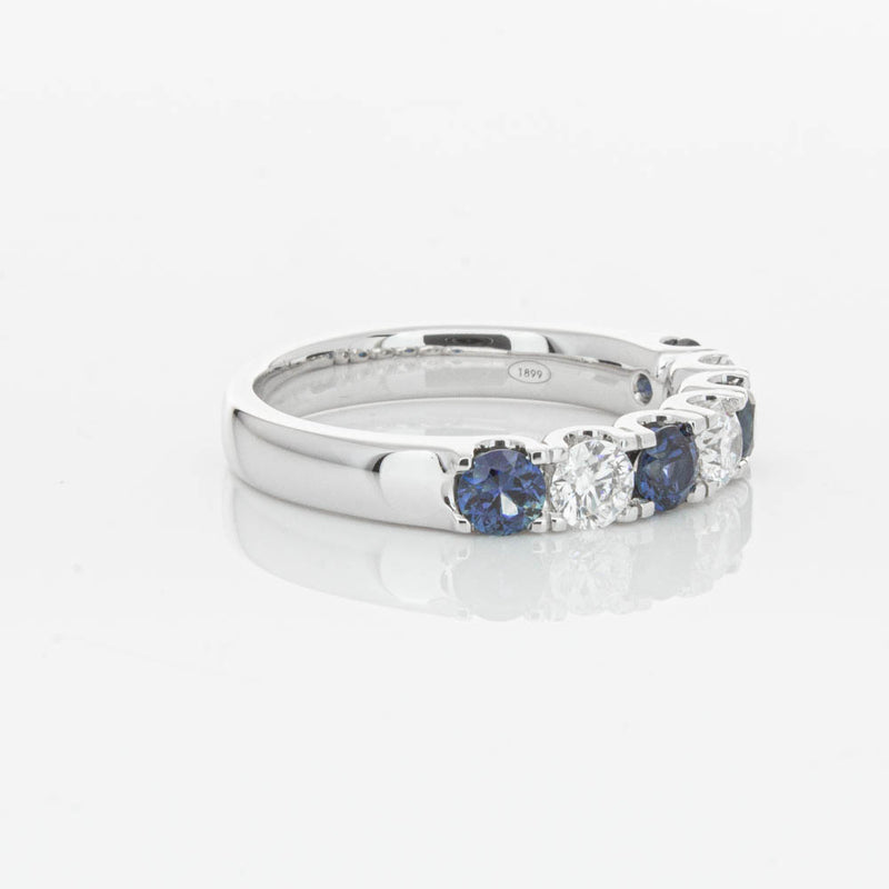 18ct White Gold .76ct Sapphire & Diamond Rialto Ring-Ring-Walker & Hall