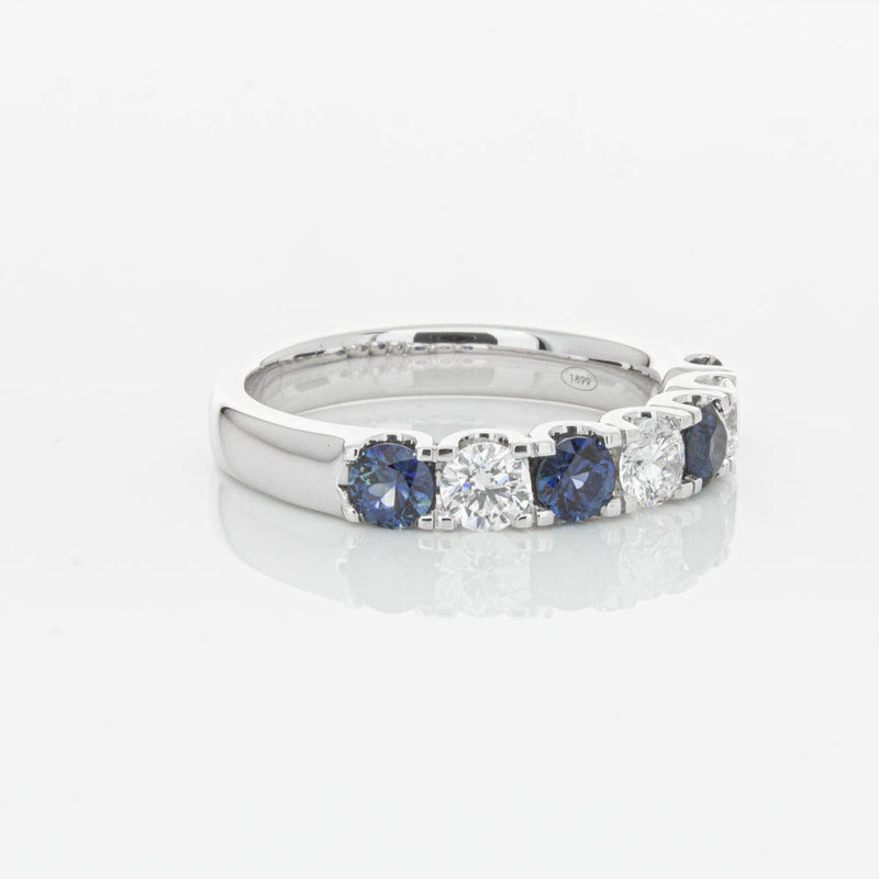 18ct White Gold .76ct Sapphire & Diamond Rialto Ring-Ring-Walker & Hall