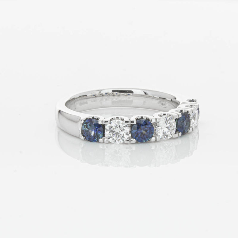 18ct White Gold .76ct Sapphire & Diamond Rialto Ring-Ring-Walker & Hall