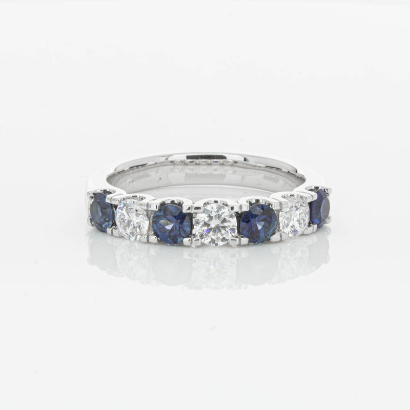 18ct White Gold .76ct Sapphire & Diamond Rialto Ring-Ring-Walker & Hall